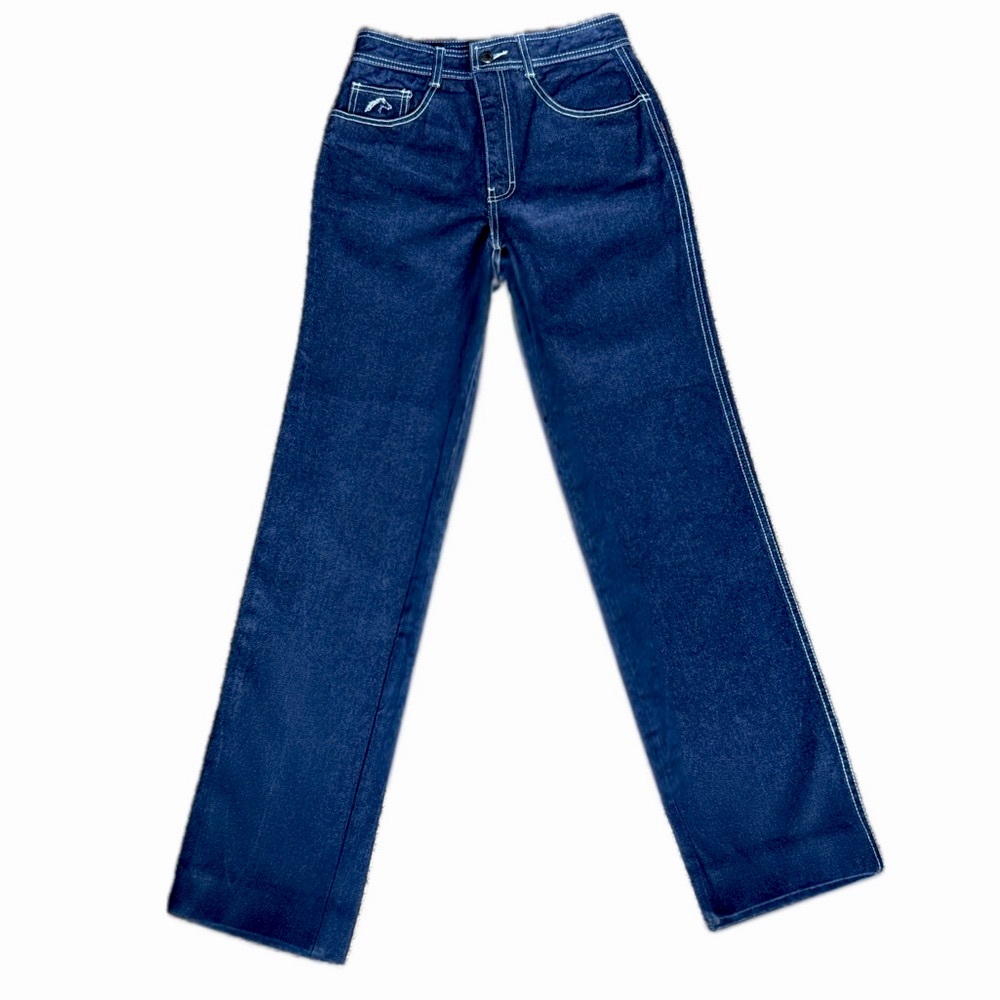 👖🛼 JORDACHE Vintage 70s Launch-Era Jeans | Hong Kong‎ Scallop Pocket | Sz 30L